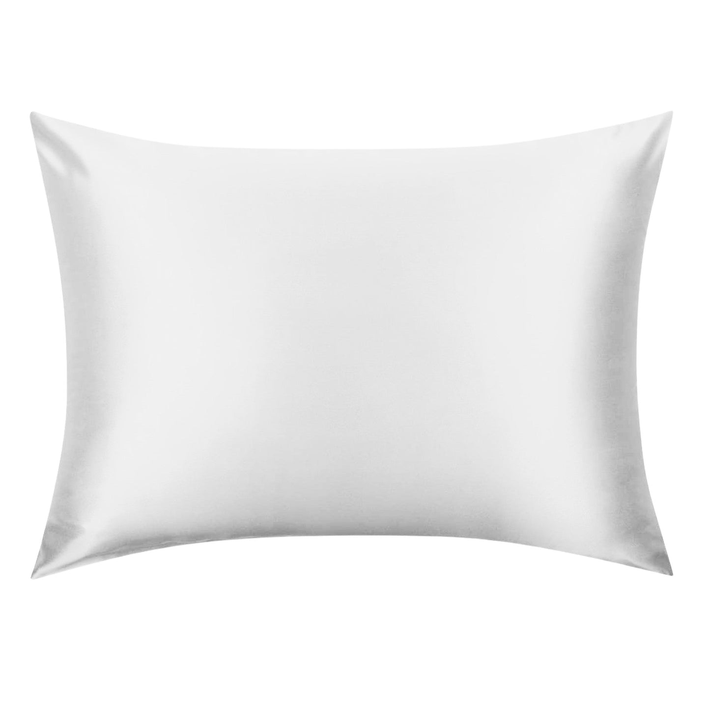 Ivory White Silk Pillowcase -  Queen Size - Zip Closure