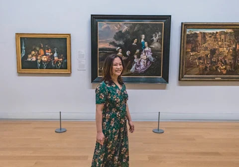 Woodland Escape, artist Maggie Lam's illustrations printed on silk