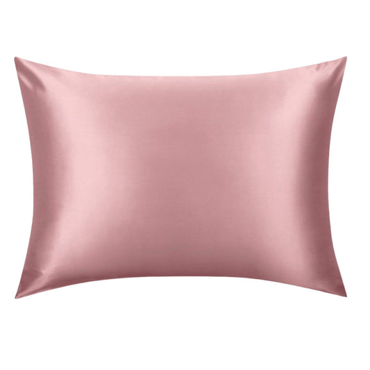 Pink Silk Pillowcase - Queen Size - Zip Closure