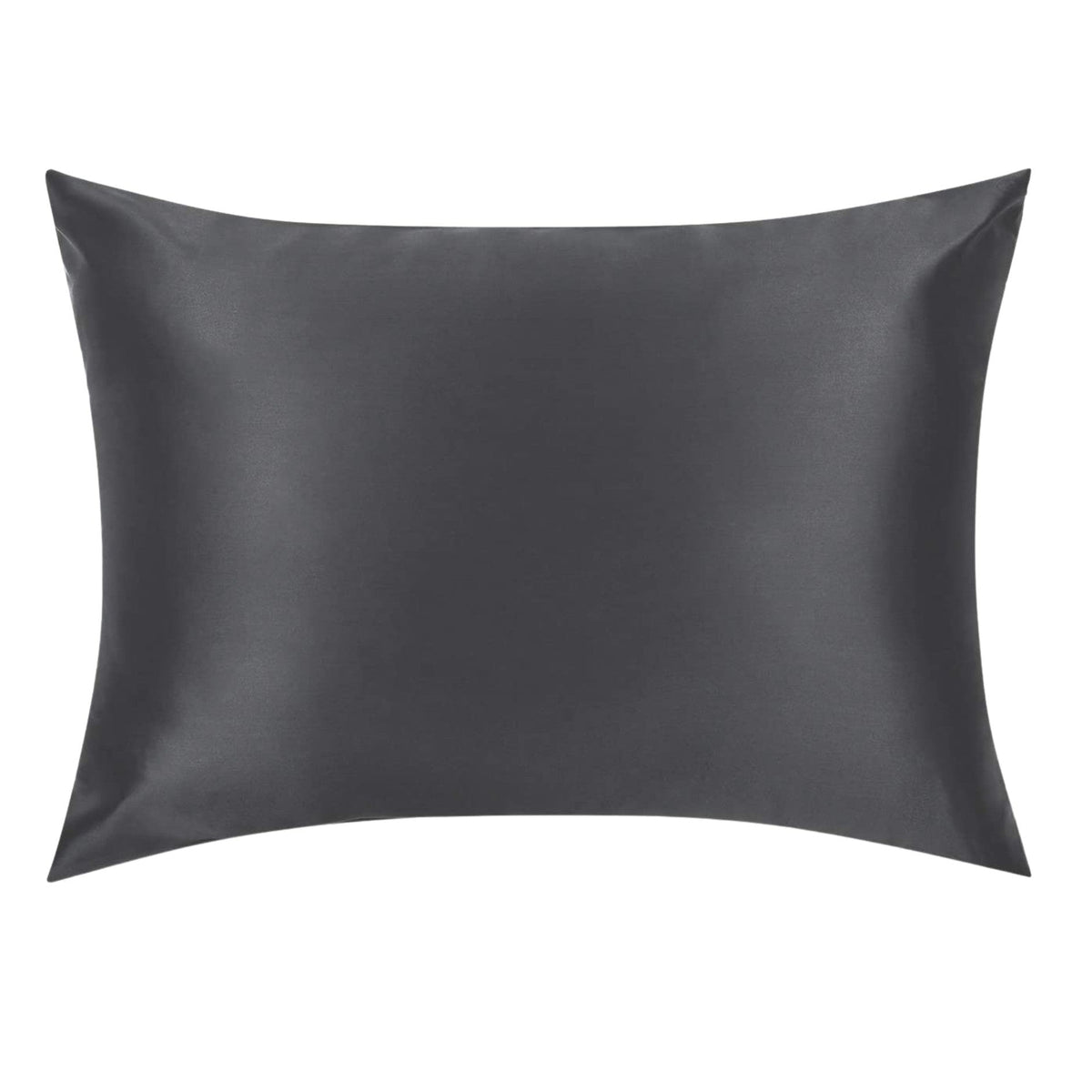 Grey Silk Pillowcase - Queen Size - Zip Closure