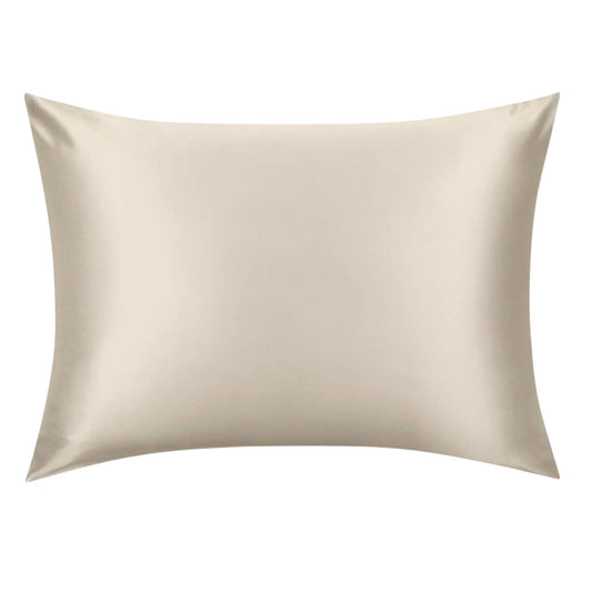 Champagne Silk Pillowcase - Queen Size - Zip Closure