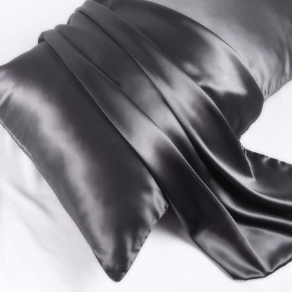 Silk Pillowcase - Grey - Queen - LOVESILK NZ