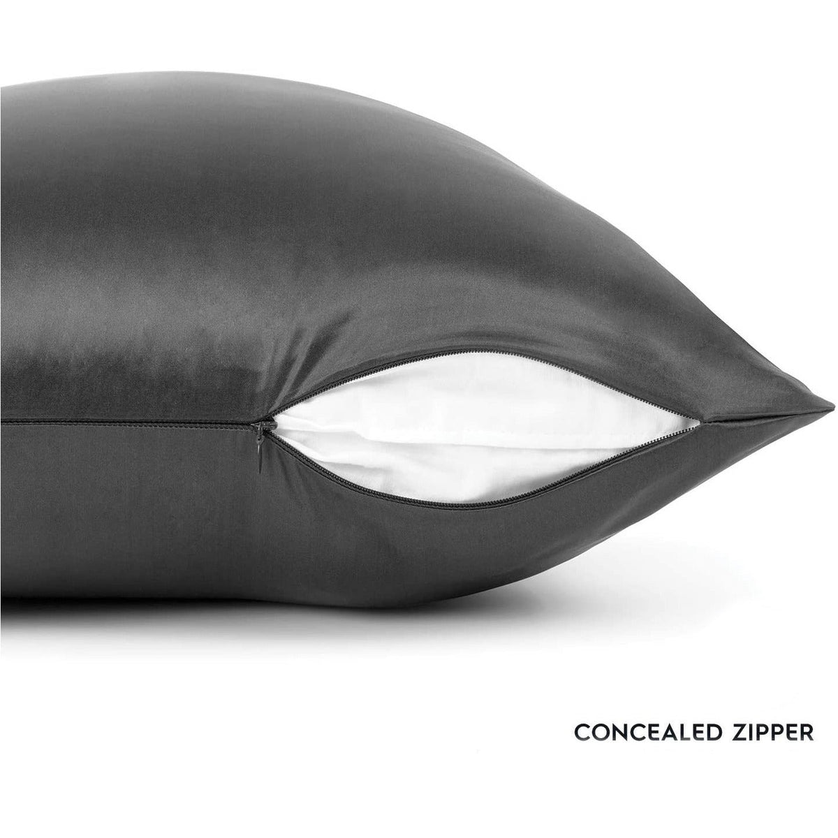 Silk Pillowcase - Grey - Queen - LOVESILK NZ