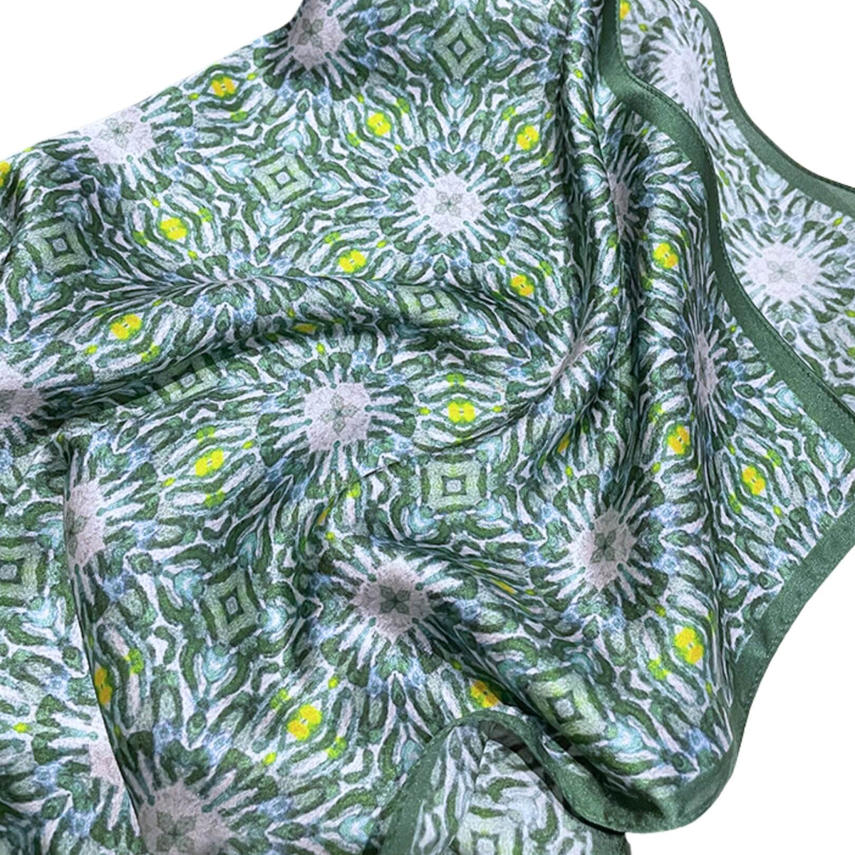 Daisy Mirage Pure Mulberry Silk Square Scarf Bandana