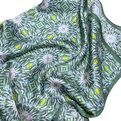 Daisy Mirage Pure Mulberry Silk Square Scarf Bandana