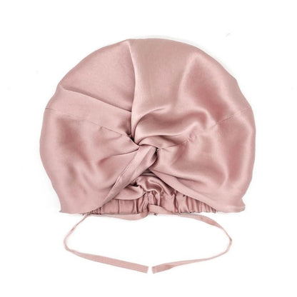 Viridian Silver Mulberry Silk Hair Bonnet – Double-Lined, Adjustable Fit