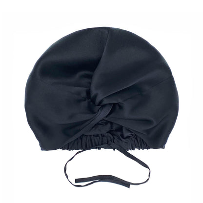 Viridian Silver Mulberry Silk Hair Bonnet – Double-Lined, Adjustable Fit