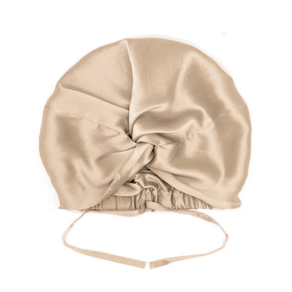 Viridian Silver Mulberry Silk Hair Bonnet – Double-Lined, Adjustable Fit