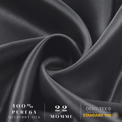 Silk Pillowcase - Grey - Queen - Lovesilk.co.nz