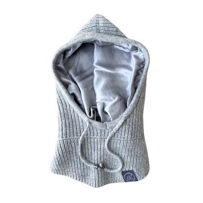 Silk-Lined Ribbed Cashmere Balaclava – Unisex Knit Hood