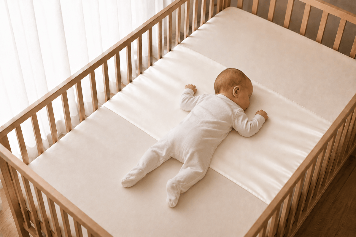 Silk Crib & Bassinet Sleeve 100% Pure Mulberry Silk Slip for Baby Cribs - Pearl White