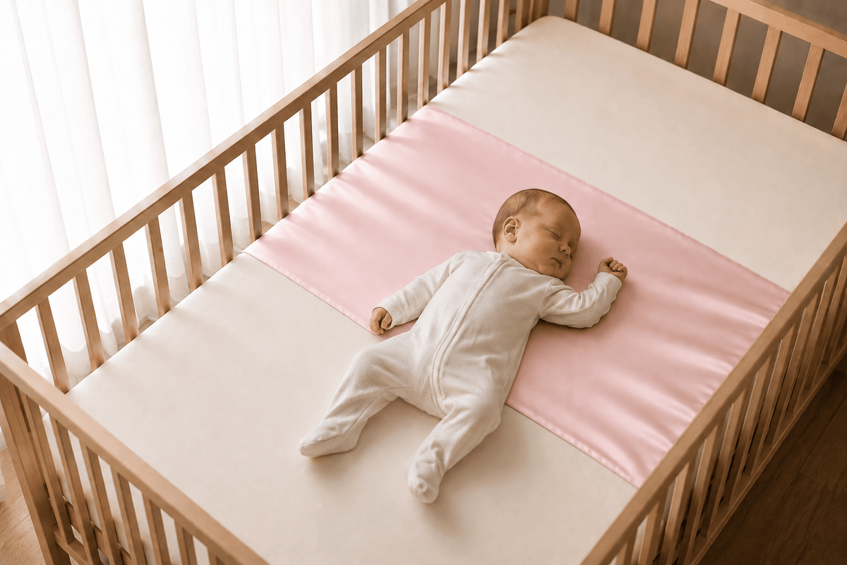 Silk Crib & Bassinet Sleeve 100% Pure Mulberry Silk Slip for Baby Cribs - Pink