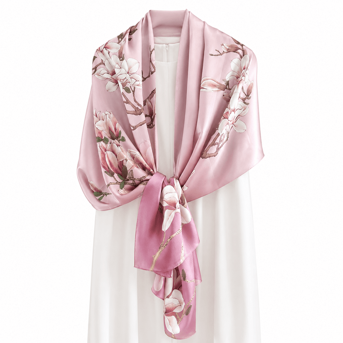 Magnolia Serenity Pure Mulberry Silk Extra Large Long Scarf